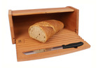 Brotkasten aus Buchenholz mit Brotmesser