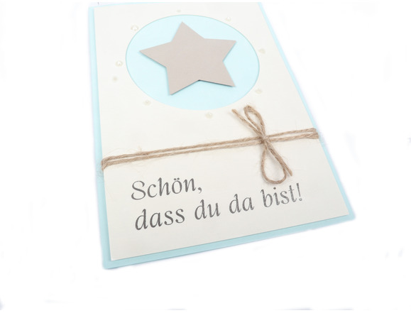 Schön, dass du da bist! Blau