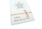 Schön, dass du da bist! Blau