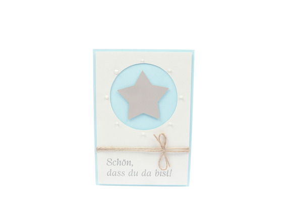 Schön, dass du da bist! Blau