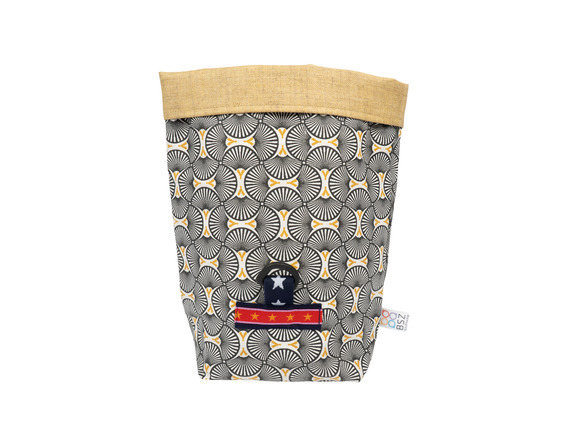 Allzweckbeutel gross Blau/ Blätter